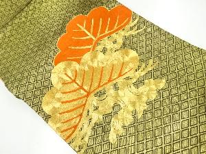 リサイクル　松模様刺繍袋帯